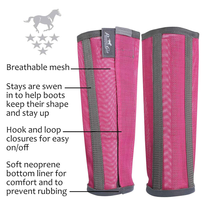 Professional's Choice Deluxe Breathable Mesh Horse Fly Boots, 4 pack