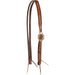 Cashel Two-Toned Floral Tooled Split Ear Headstall Color Brown