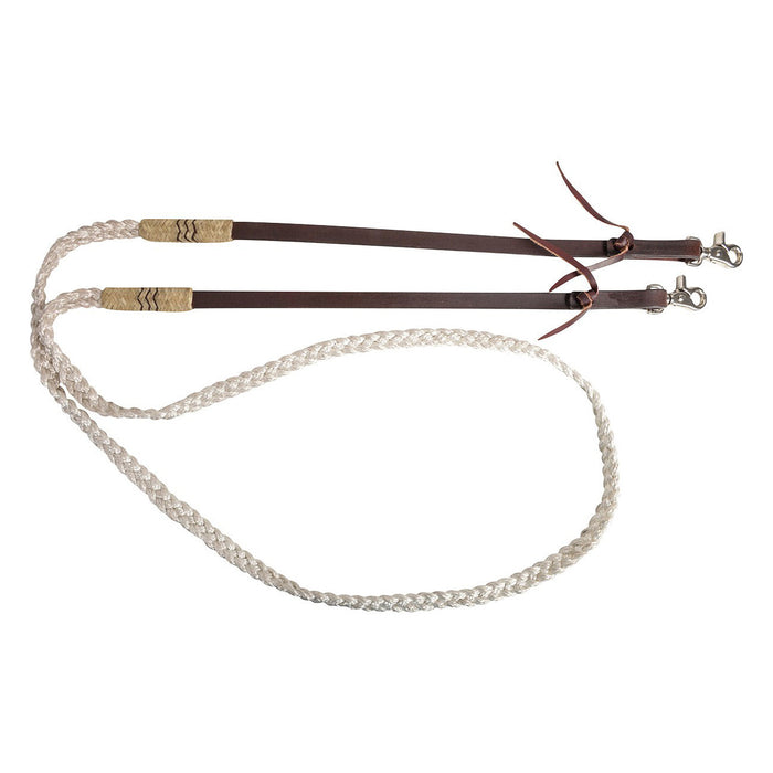 Cashel Flat Braid Rein Color White