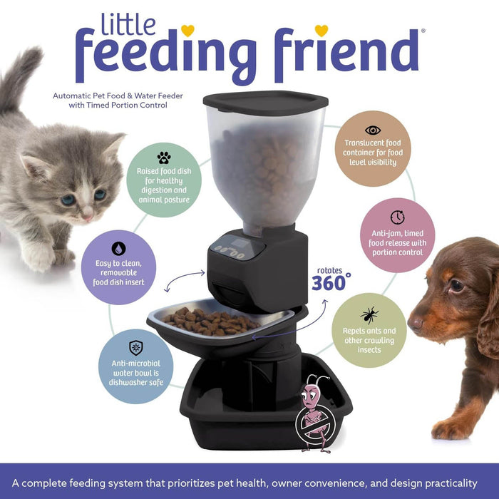 Feeding Friend Automatic Pet Feeder – Timed Portion Control Food & Water Dispenser for Cats and Dogs