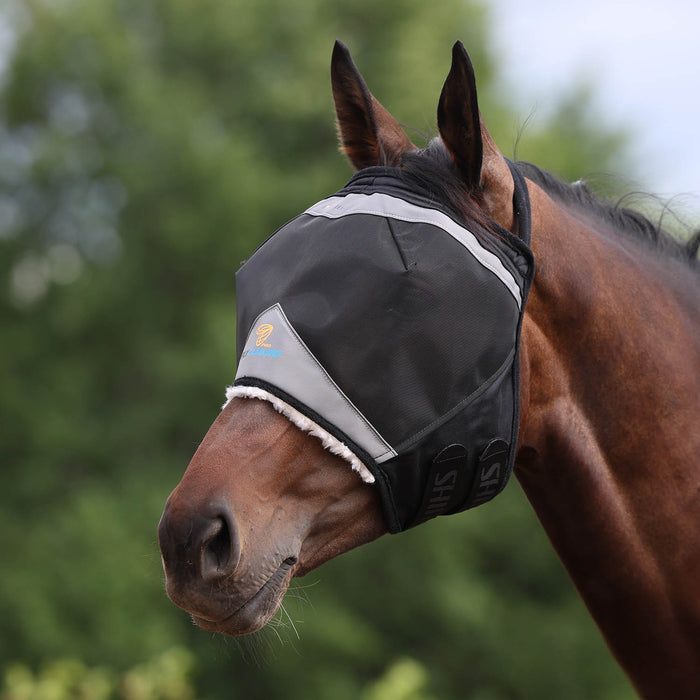 Flyguard Pro Fine Mesh Fly Mask Earless, Black Color black