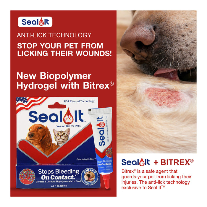 Seal It - Wound Gel for Pets Size .5oz (15 ML)