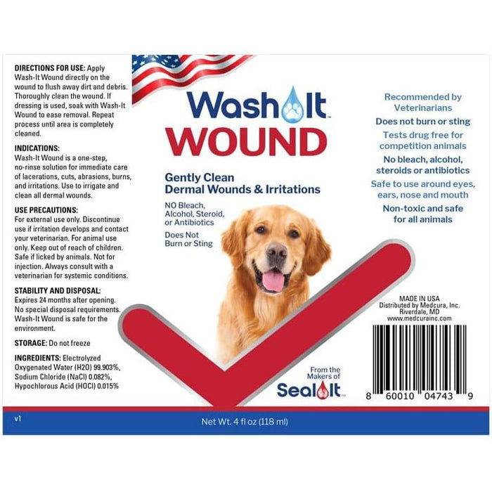 Wash It Wound Wash for Pets, 4 oz