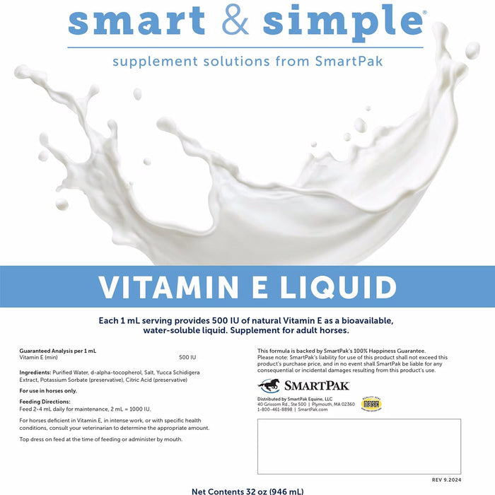SmartEquine Smart & Simple Vitamin E Liquid Size 32 oz