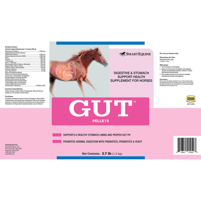 GUT, Digestive & Stomach Support Supplement for Horses, Pellets