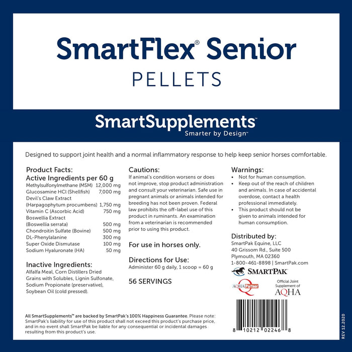 SmartEquine SmartFlex Senior Herb-Free Pellets Size 7.4 LB