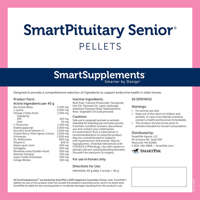 SmartEquine SmartPituitary Senior Pellets Size 5 lb