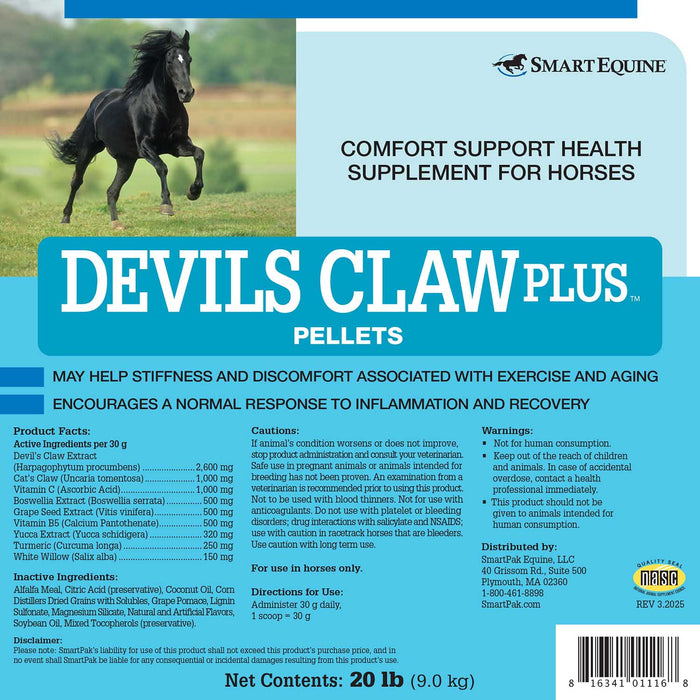 Devil's Claw Plus, Joint Support for Horses, Pellets