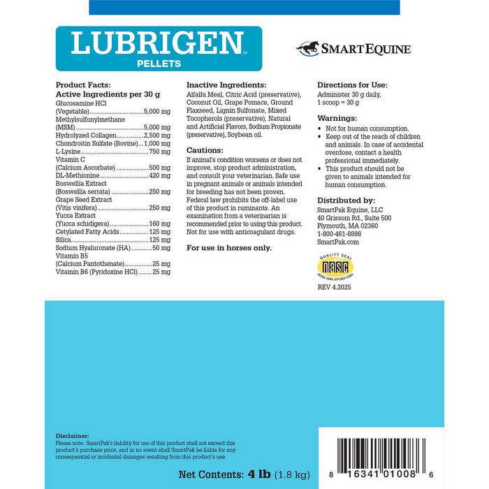 Lubrigen, Joint Health Supplement for Horses, Pellets