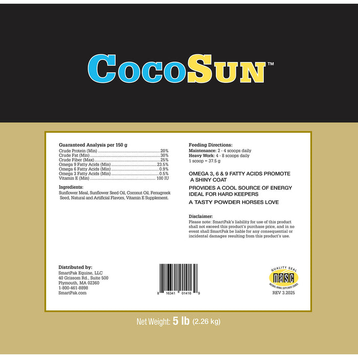 CocoSun Omega Fatty Acid Supplement, Granular, 5 lb Bag