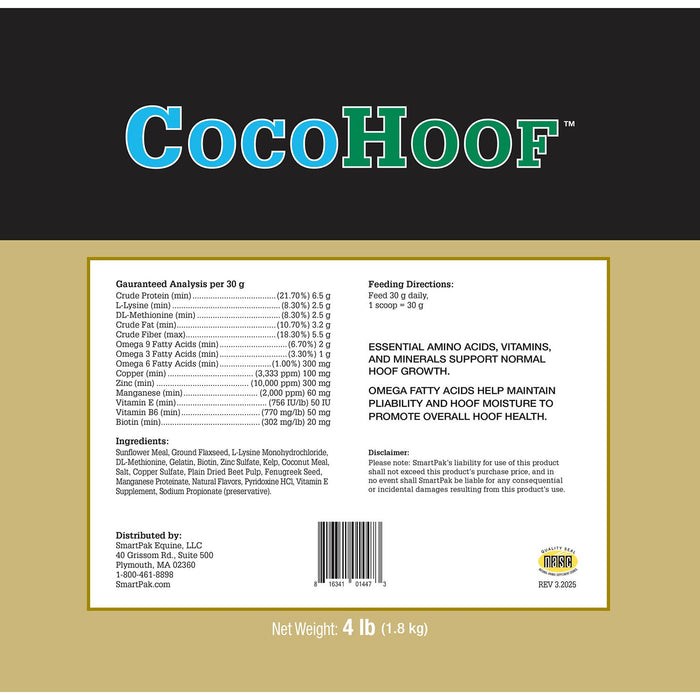CocoHoof, Hoof Formula with Omega Fatty Acids for Horses, Pellets