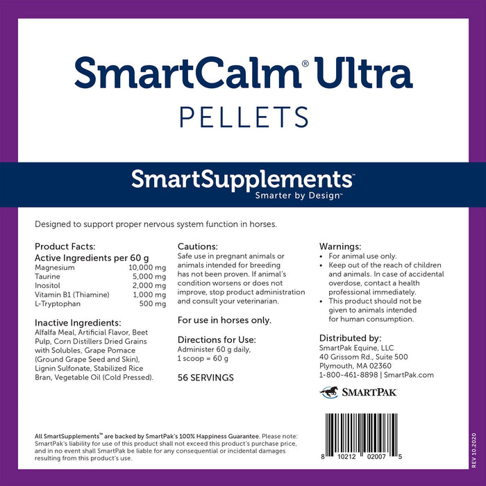 SmartEquine SmartCalm Ultra Pellets Size 7.5 LB