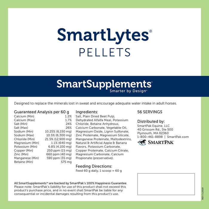 SmartEquine SmartLytes Pellets Size 7.5 LB