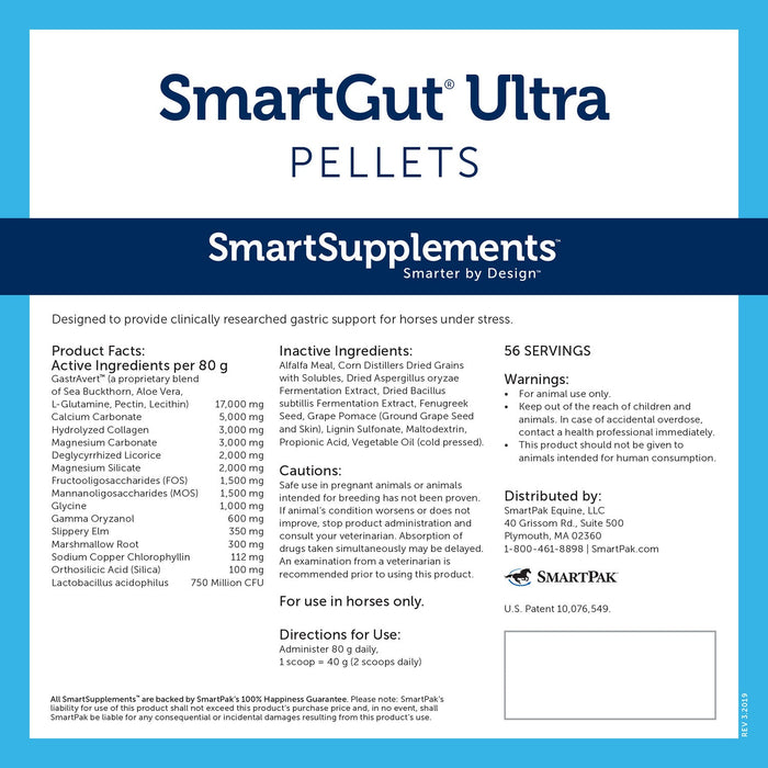 SmartEquine SmartGut Ultra Pellets Size 10 LB