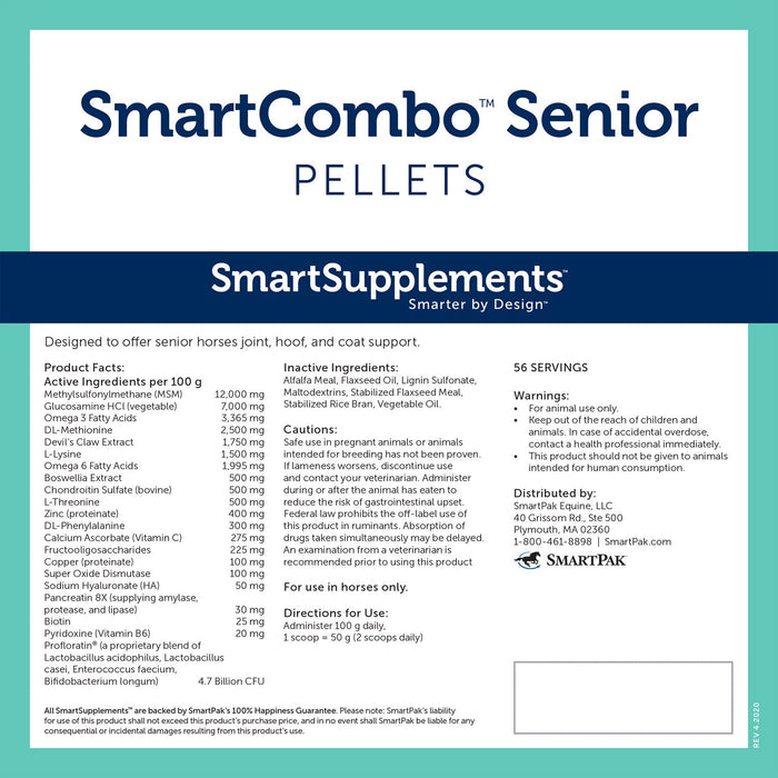 SmartEquine SmartCombo Senior Pellets Size 12.4 LB