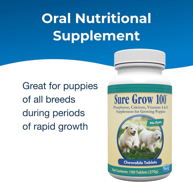 Sure Grow 100 Puppy Supplement, 100 Count Chewable Tablets