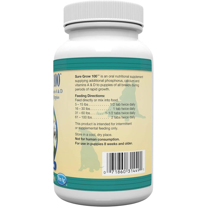 Sure Grow 100 Puppy Supplement, 100 Count Chewable Tablets
