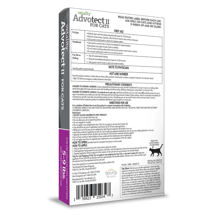 Vetality Advotect II for Cats, 6 pack