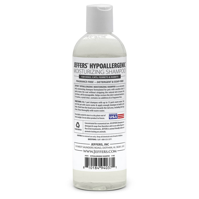 Jeffers Hypoallergenic Moisturizing Pet Shampoo for Sensitive Skin