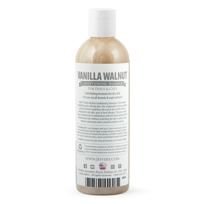 Jeffers Pet Vanilla Walnut Exfoliating Dog & Cat Conditioning Shampoo