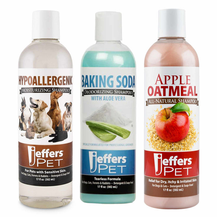 Jeffers Sensitive & Smelly Dog Shampoo Trio, 3 Piece Kit