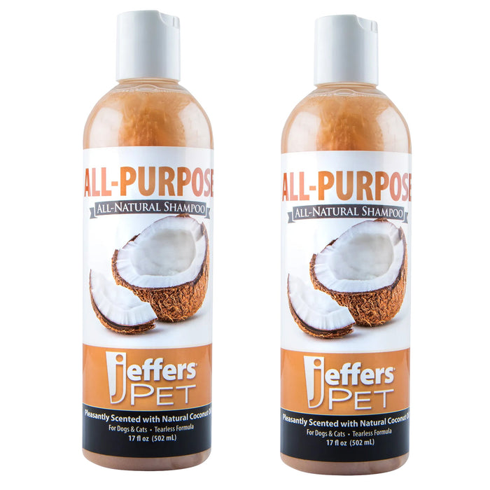 Jeffers Pet Tearless All-Purpose All-Natural Coconut Oil Shampoo for Dogs & Cats