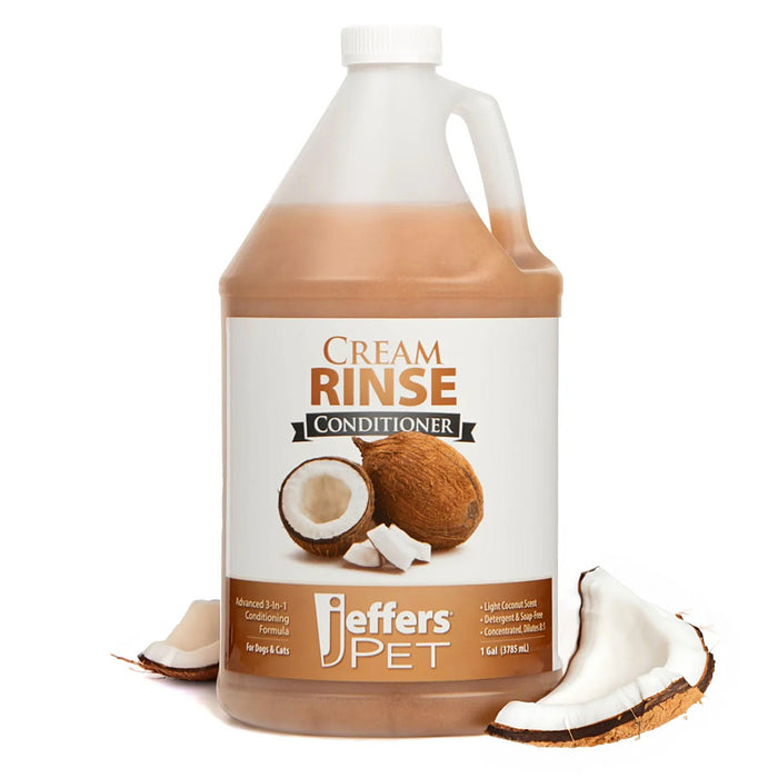 Jeffers Pet Cream Rinse Dog & Cat Conditioner with Coconut Oil