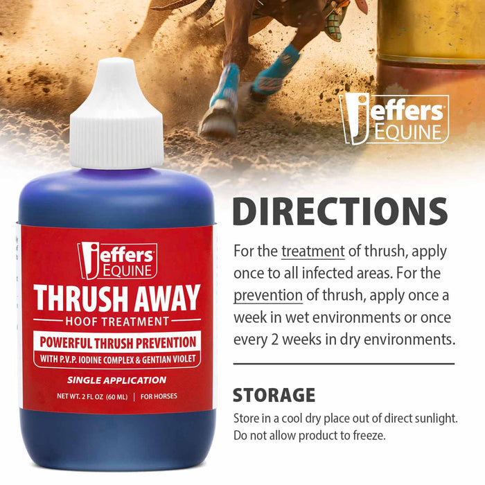 Jeffers Thrush Away Hoof Treatment for Thrush in Horses, 2 oz