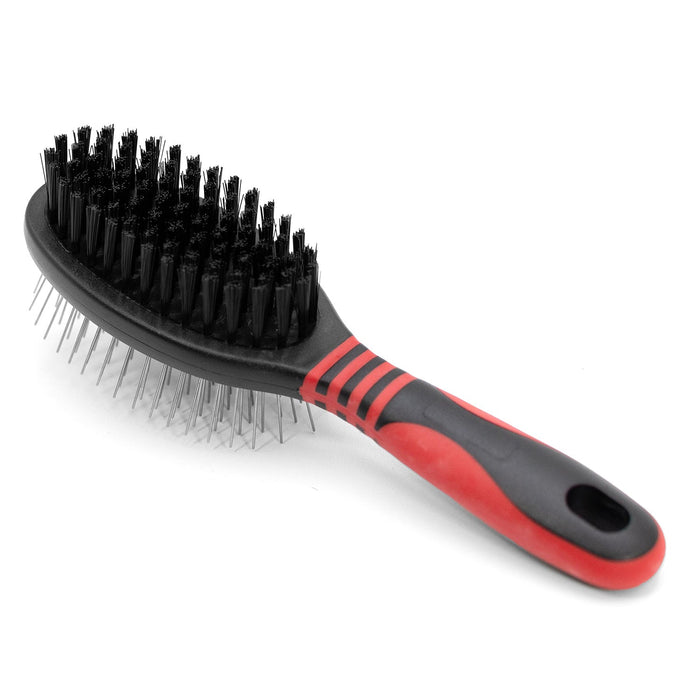 Jeffers 2-Sided Pin & Nylon Bristle Pet Grooming Brush