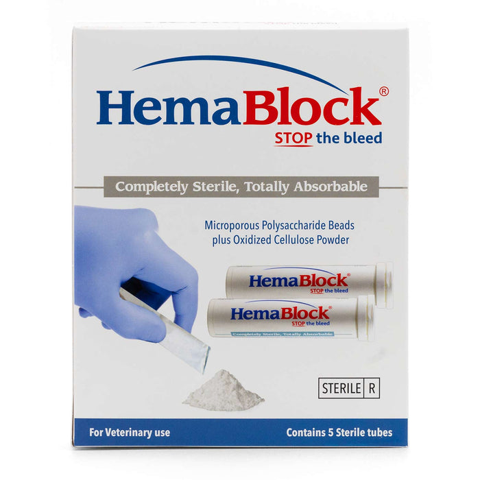 HemaBlock Hemostatic Powder, 2 gm Tube/Sachet, 5 pk