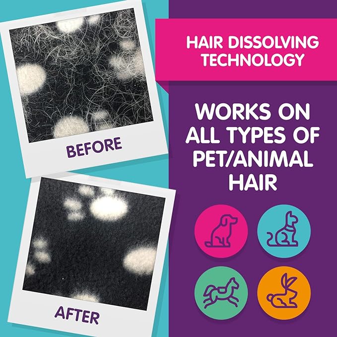 Pet Hair Dissolver Laundry Formula for Dog & Cat Hair