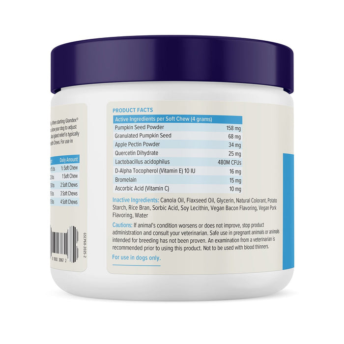 Glandex Anal Gland Health Soft Chews for Dogs