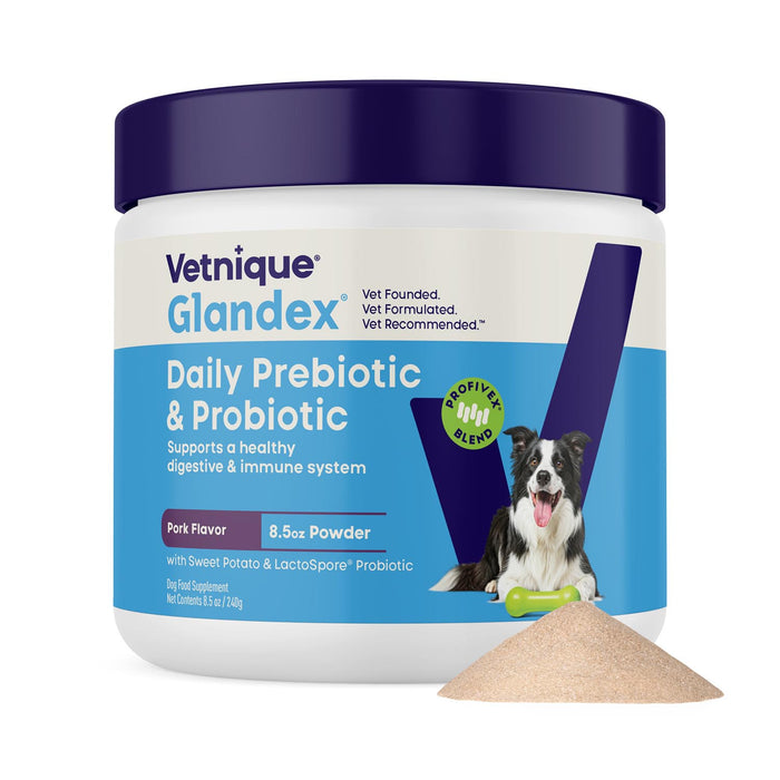 Glandex Daily Prebiotic & Probiotic Powder for Dogs, Pork Flavor