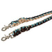 Weaver Polyester Braided Barrel Rein Color Turquoise Brown & Tan