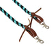 Weaver Polyester Braided Split Reins Color Mint & Black