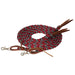 Weaver Polyester Braided Split Reins Color Dark Red & Charcoal
