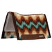 Weaver Synergy Contoured Performance Wool and Felt Stampede Saddle Pad Color Brown & Sand
