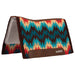 Weaver Synergy Contoured Performance Wool and Felt Stampede Saddle Pad Color Turquoise & Red