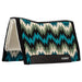Weaver Synergy Contoured Performance Wool and Fleece Stampede Saddle Pad Color Green & Cream