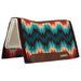 Weaver Synergy Contoured Performance Wool and Fleece Stampede Saddle Pad Color Turquoise & Red