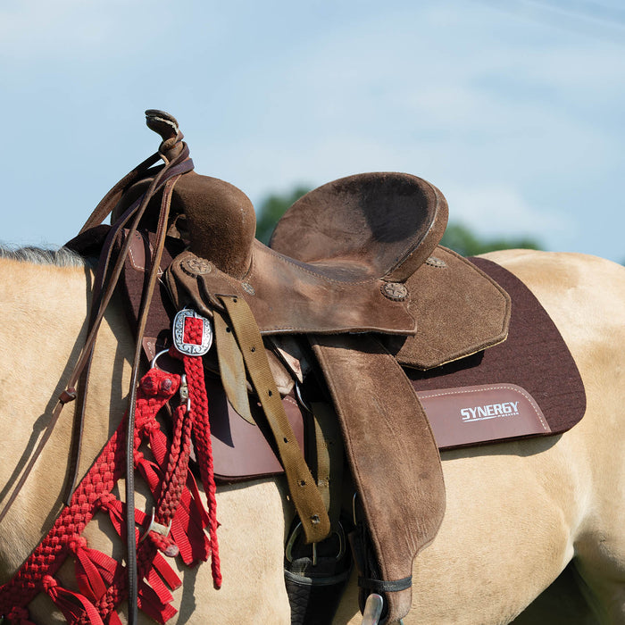 Weaver Synergy Contoured Steam Pressed 100% Merino Wool Felt Performance Saddle Pad Color Chocolate