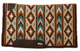 Weaver Synergy New Zealand Wool Blanket Top Saddle Pad Color Chestnut, Buckskin & Turq