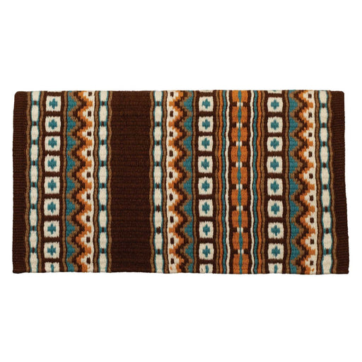 Weaver New Zealand  Wool Show Saddle Blanket Color Chestnut, Buckskin & Turquoise