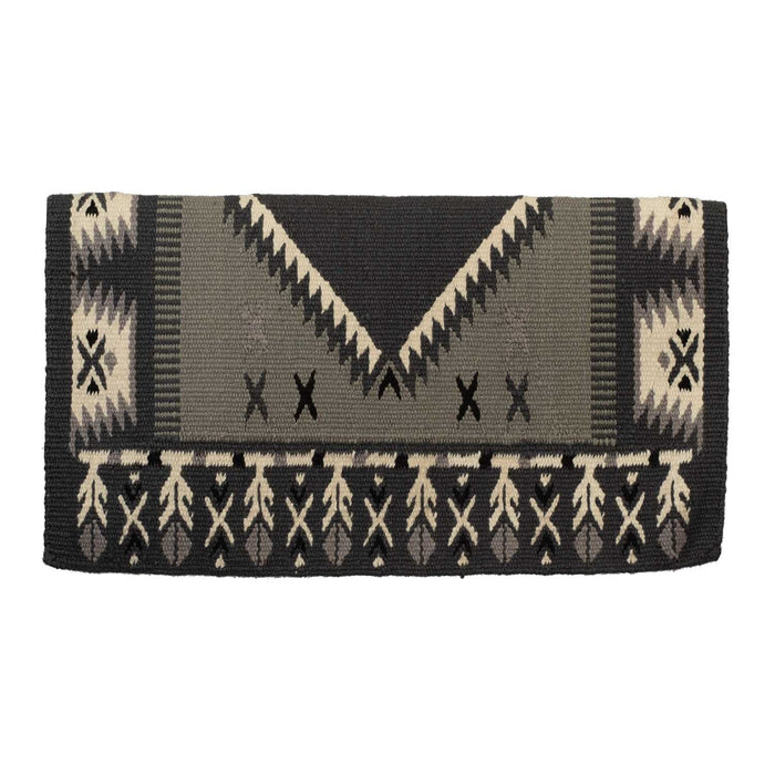 Weaver New Zealand Wool Show Saddle Blanket Color Charcoal, Silver & Cream
