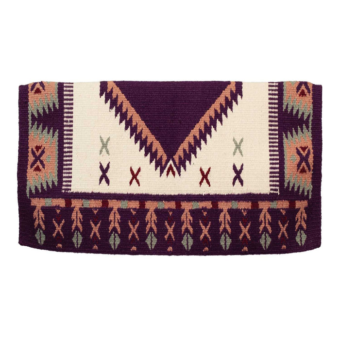 Weaver New Zealand Wool Show Saddle Blanket Color Purple, Cream & Sand