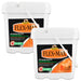 Two containers of Flex-Max optimized pellets on a white background