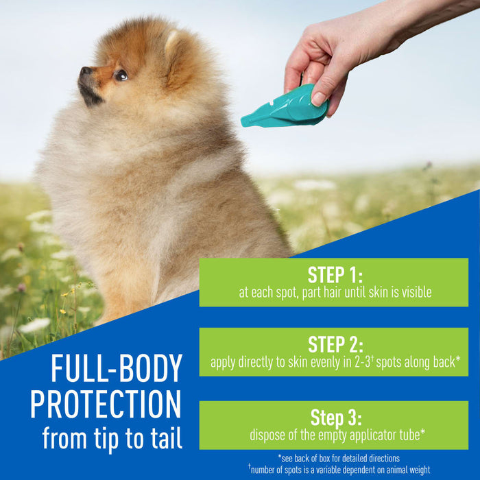 ADAMS Plus Flea & Tick Prevention Spot On for Dogs - FAAAS - Small Dog 5 to 14 lbs - 3 pk (3 Month Supply) - 6