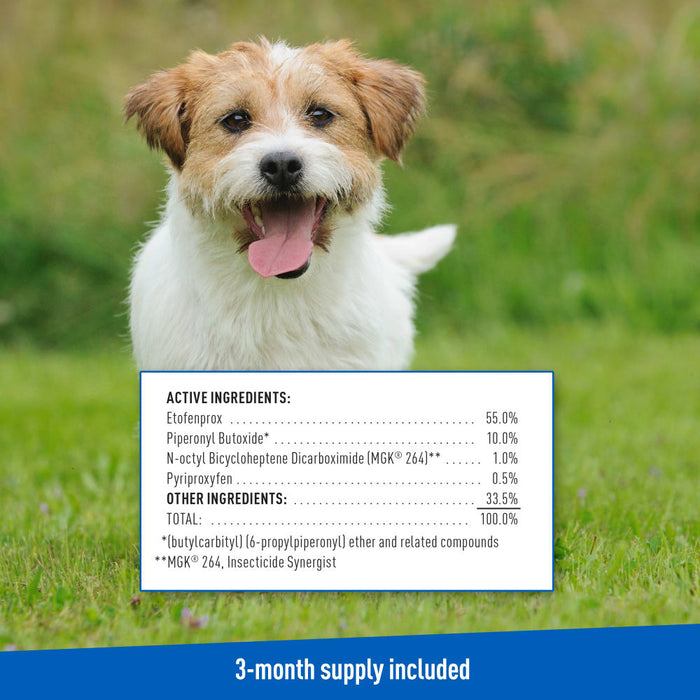 ADAMS Plus Flea & Tick Prevention Spot On for Dogs - FAAAS - Small Dog 5 to 14 lbs - 3 pk (3 Month Supply) - 7