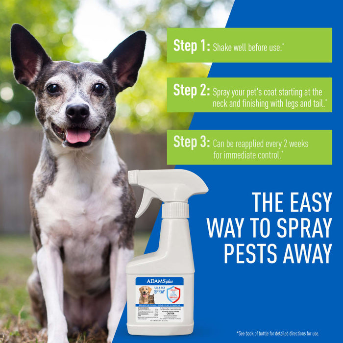 Adams Plus Flea & Tick Spray for Dogs & Cats - FA2P - 32 oz - 16