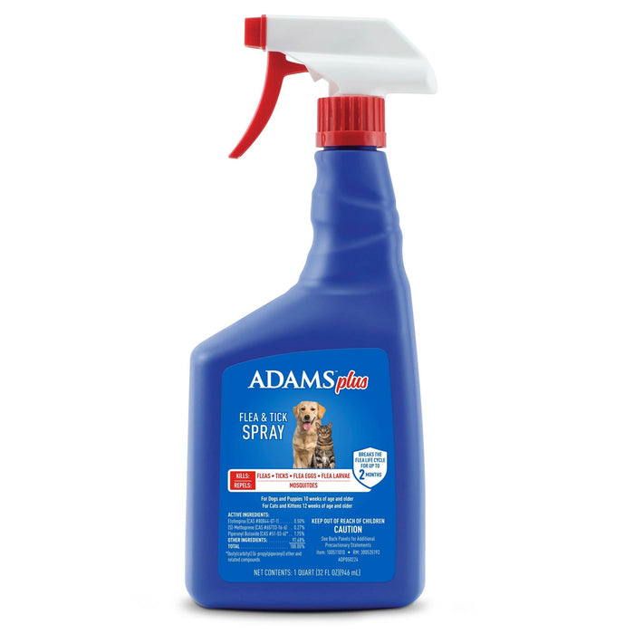 Adams Plus Flea & Tick Spray for Dogs & Cats - FA2P - 32 oz - 8